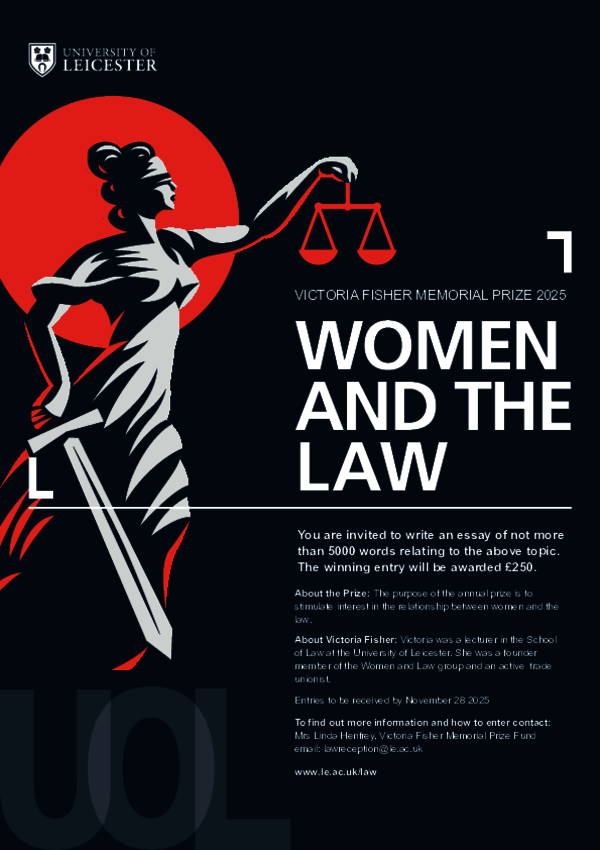 Affiche Victoria Fisher Memorial Prize 2025