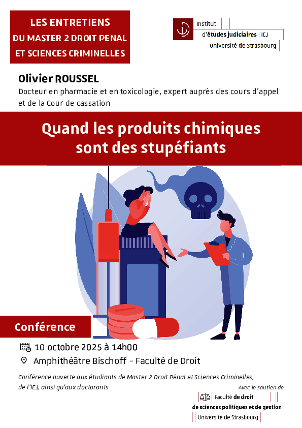 Affiche Les entretiens du M2 Droit pénal et sciences criminelles