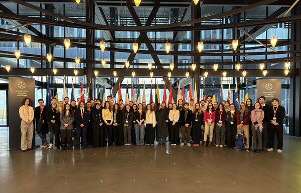 Les étudiants des parcours de droit européen à la CJUE