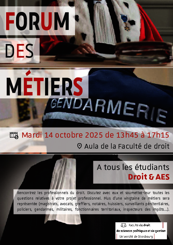 Affiche du Forum des Métiers du 14 octobre 2025
