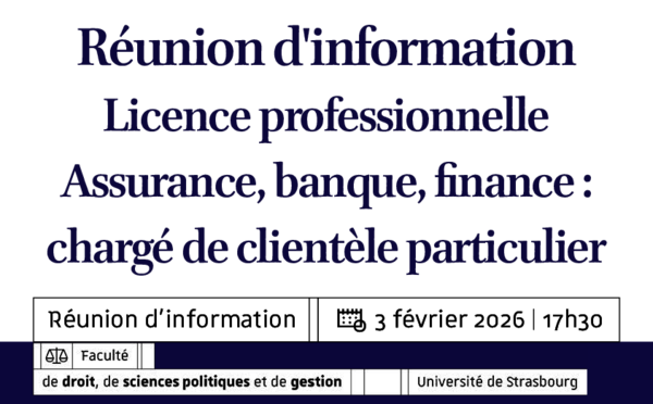 Affiche de la réunion d'information sur la licence professionnelle