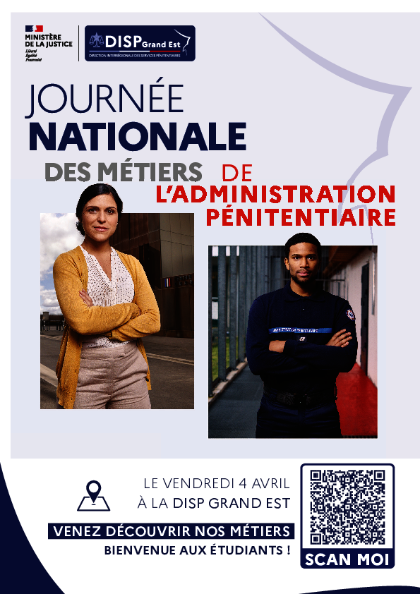 Affiche de la Journée des métiers de l'administration pénitentiaire