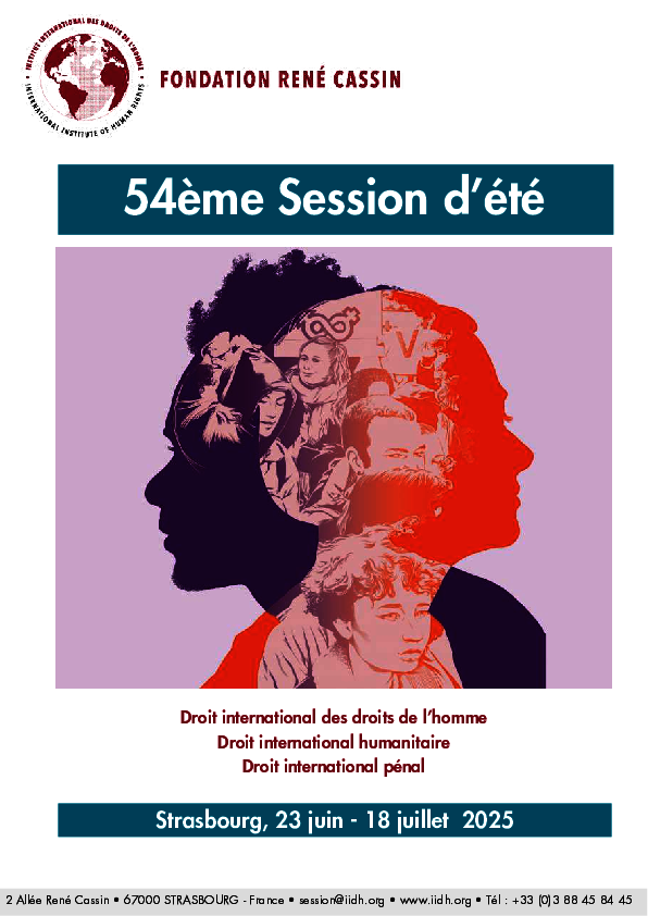 54e Session d'été - Fondation René Cassin