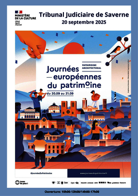 Affiche des Journées Européennes du Patrimoine du Tribunal Judiciaire de Saverne